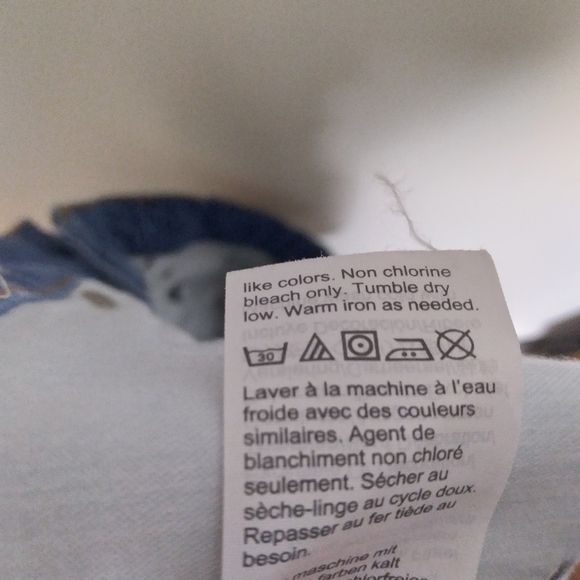 Madewell Light Wash Classic Straight Leg Step Hem Lightly Distressed Jeans 35 - Picture 13 of 13